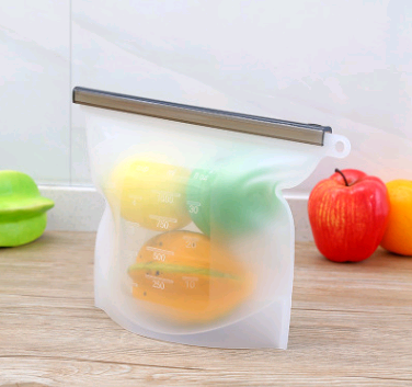 Silicone fresh-keeping bag vacuum sealed bag food  storage bag refrigerator food fruit storage bag