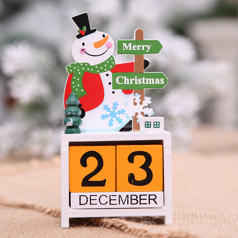 Christmas wooden calendar decorations - Minihomy