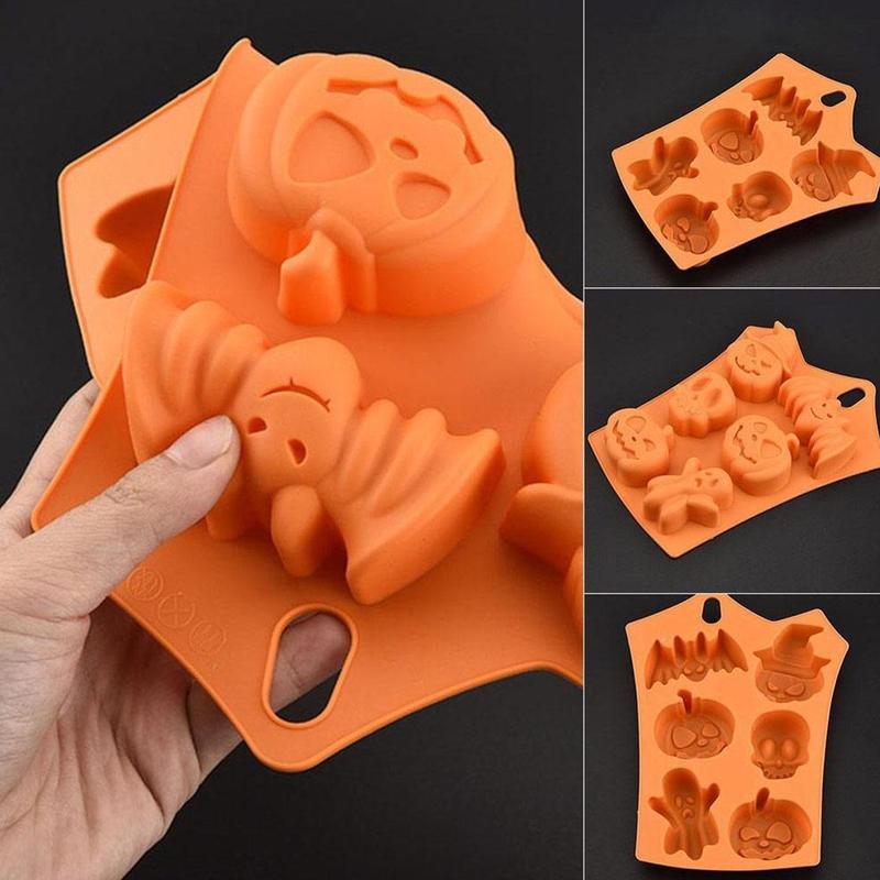 Halloween Pumpkin Cakes Silicone Mold Bald Cake Chocolate Jelly Mold Decorations - Minihomy