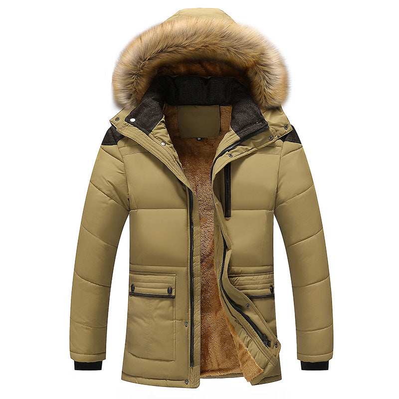 Winter Jacket Men's Cotton Jacket With Hood