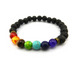 Agate molten rock 8mm energy volcanic stone chakra colorful beads bracelet string - Minihomy