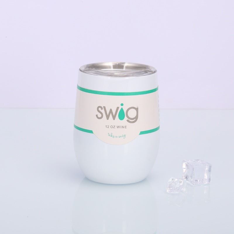 Swig Eggshell Cup 12oz Stainless Steel Wine Mug - Minihomy