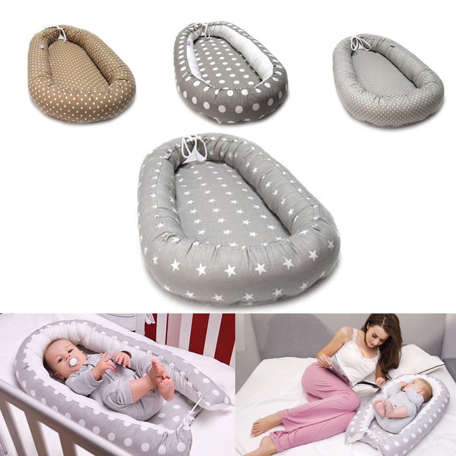 Removable Portable Super Soft and Breathable Newborn Infant Bassinet Snuggle Bed Baby Nest Sleeping Bag