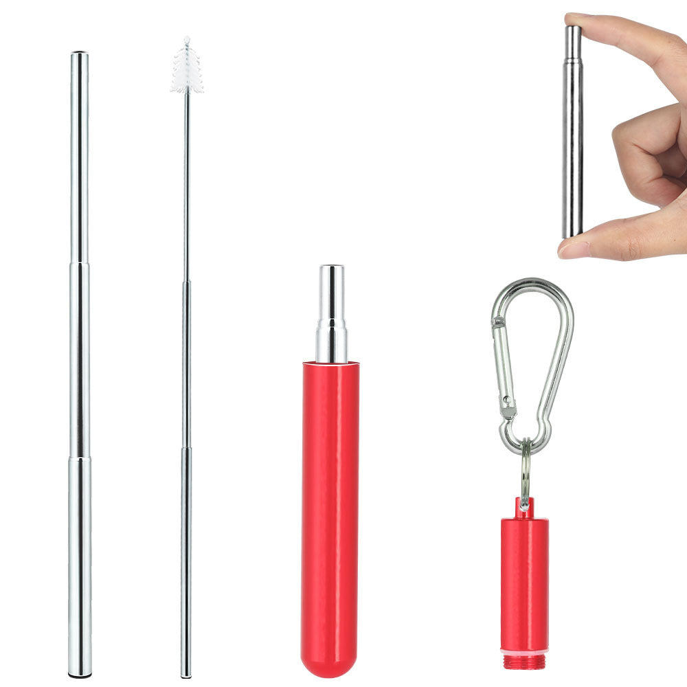 Telescopic colorful stainless steel straw