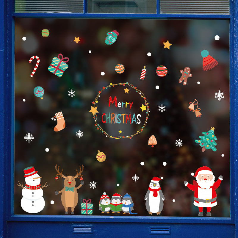 Christmas decorations store window stickers - Minihomy