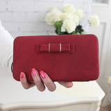 Bowknot Clutch Wallet - Long Style Wallet for Women - Minihomy