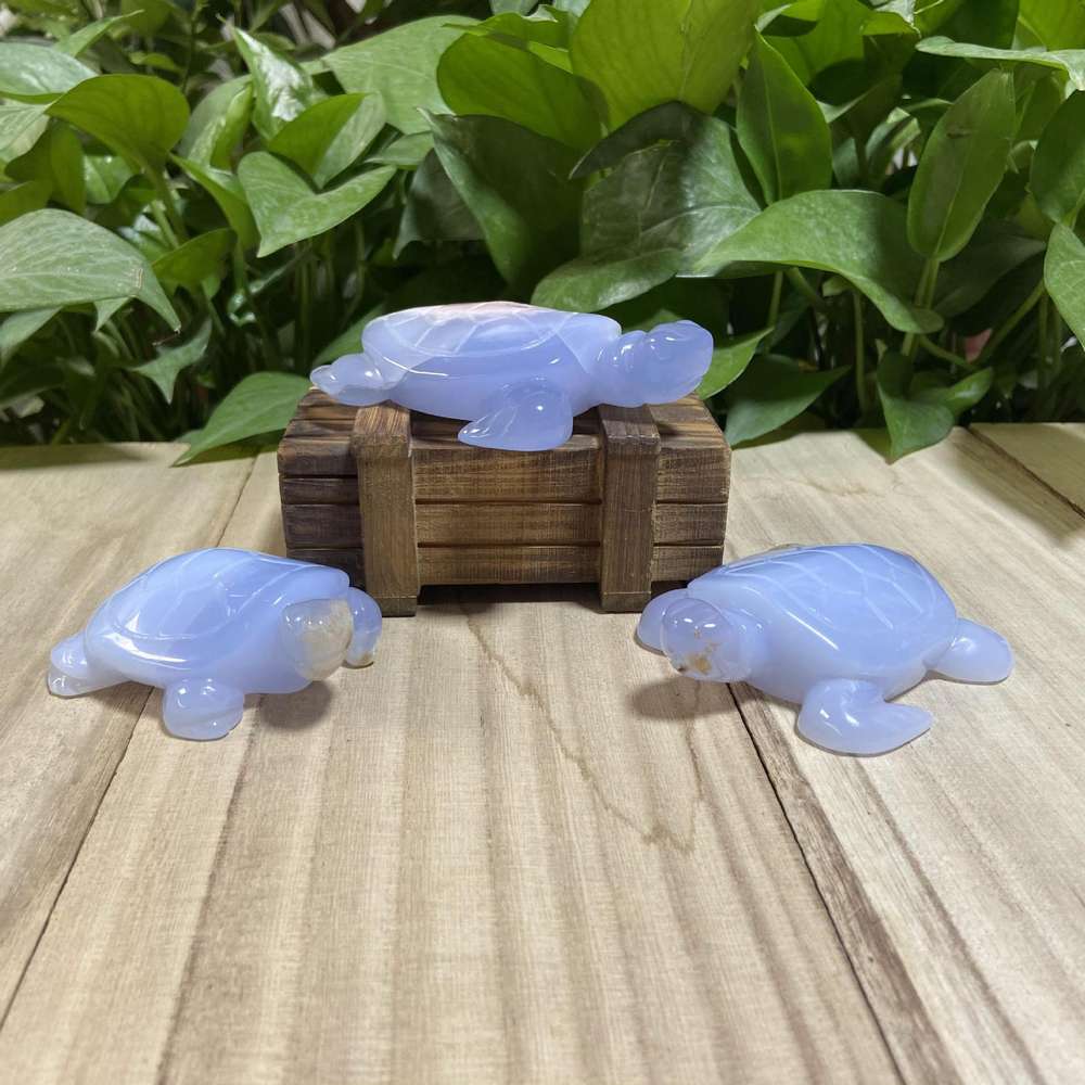 Crystal Semi-Precious Turtle Carving Crafts - Minihomy