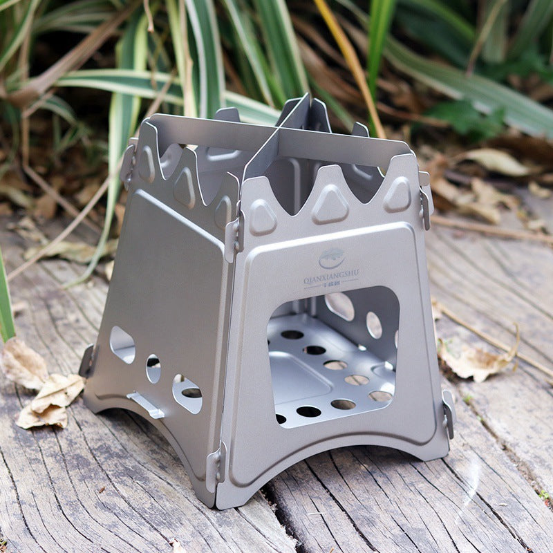 Outdoor pure titanium firewood stove