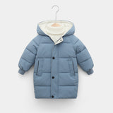 Children's Down Outerwear Winter Clothes Teen Boys Girls Cotton-Padded Parka Coats - Minihomy