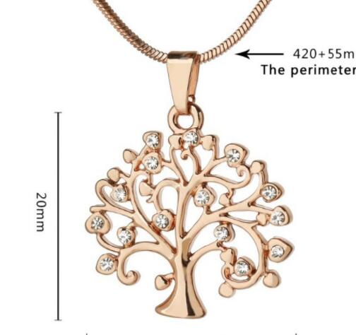 Big Tree Of Life Pendant Long Necklaces Drilling