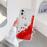 Quicksand Flowing Love Silicone Phone Case