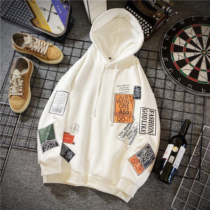 Autumn Men Oversized Hoodies Graphic Printed Men's Pullovers