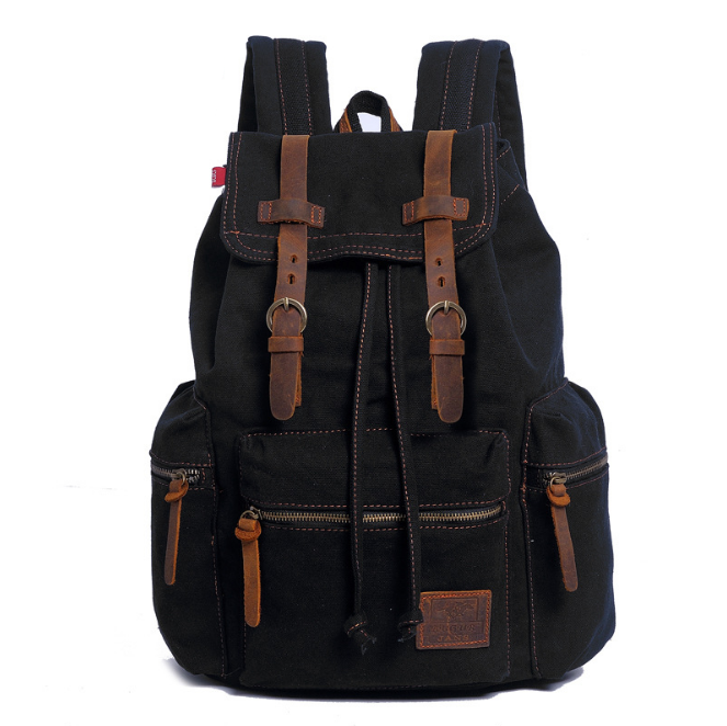 Men's backpack vintage canvas backpack