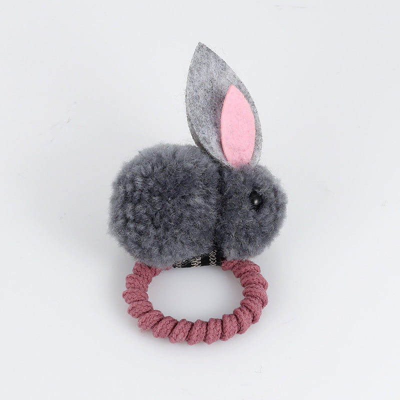 Hair ball rabbit hair ring