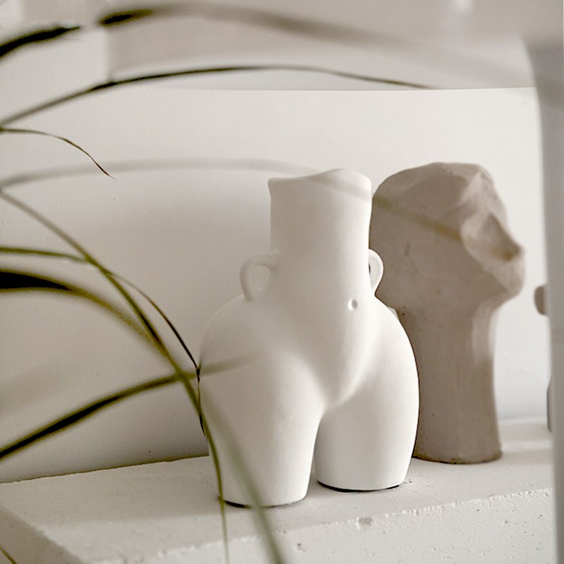 Nordic Creative White Ceramic Vase - Minihomy