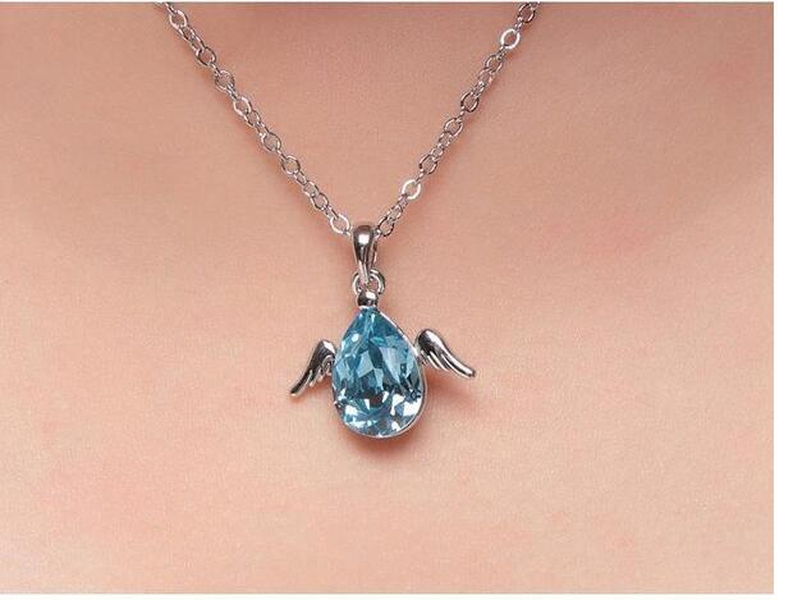 Little Angel - Korean Crystal Necklace Short Pendant - Minihomy