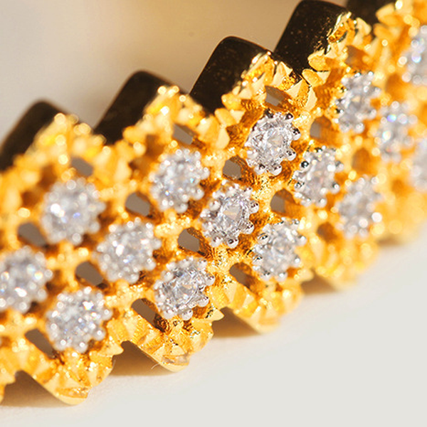 Craft Vintage Bracelet S925 Silver Gold-plated Zirconium Diamonds - Minihomy