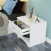 Modern High-gloss Bedside Table Storage Cabinet With One Drawer - Minihomy