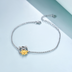 Sunflower Bee Bracelet Sterling Silver Honey Bumble Bee Flower Jewelry Gifts for Women Birthday