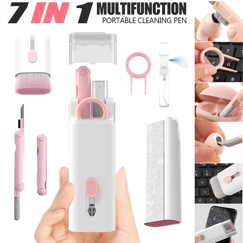 Multifunctional Bluetooth Headset Cleaning Pen Set Keyboard Cleaner Cleaning Tools Cleaner Keycap Puller Kit - Minihomy