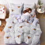 Bedding Printed Bed Four-piece Aloe Cotton Bed Sheet