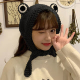 Big eyes frog woolen hat