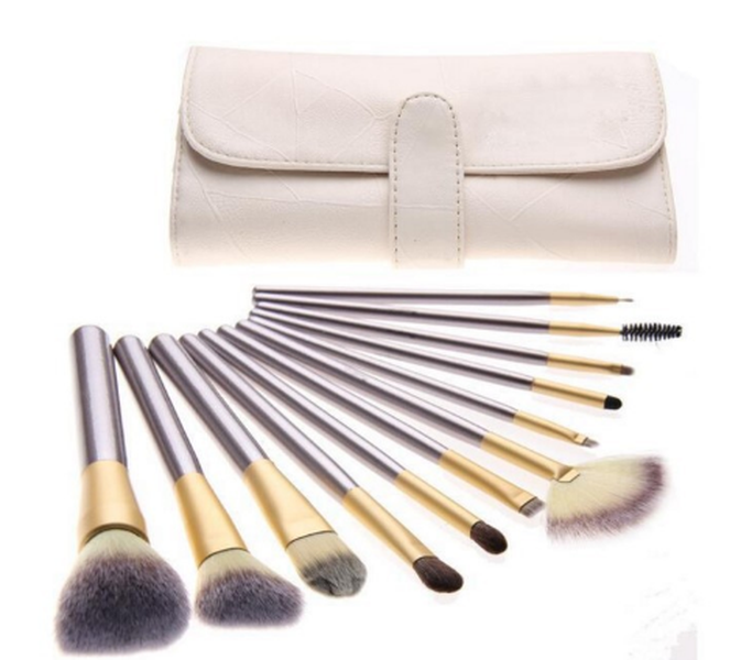 Persian Make-up Brush Suit Rice White Make Up Brush, Champagne Color Brush Handle Make-up Brush Without - Minihomy