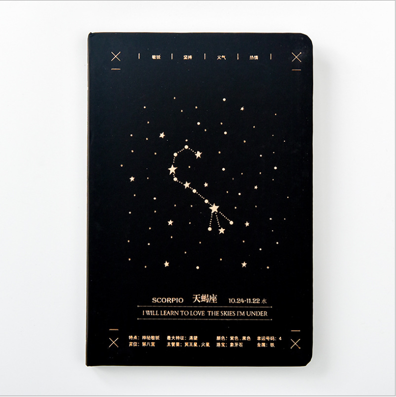 High-quality zodiac sign notebook