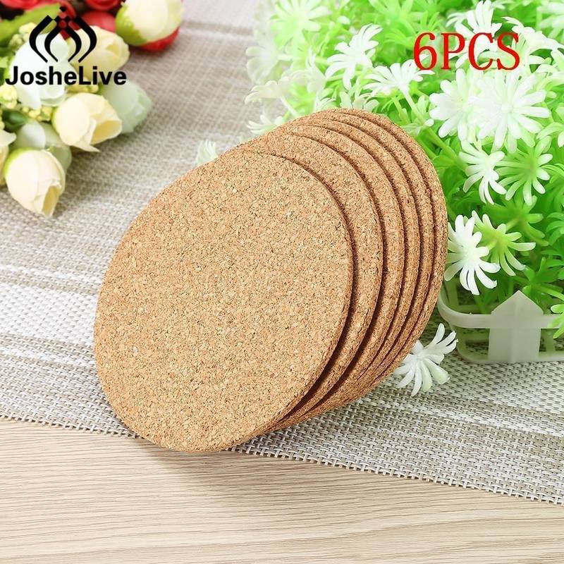 24 Piece Natural Cork Coasters - Minihomy