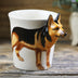 Thai Hand Painted Animal Mug Shepherd Ceramic Cup