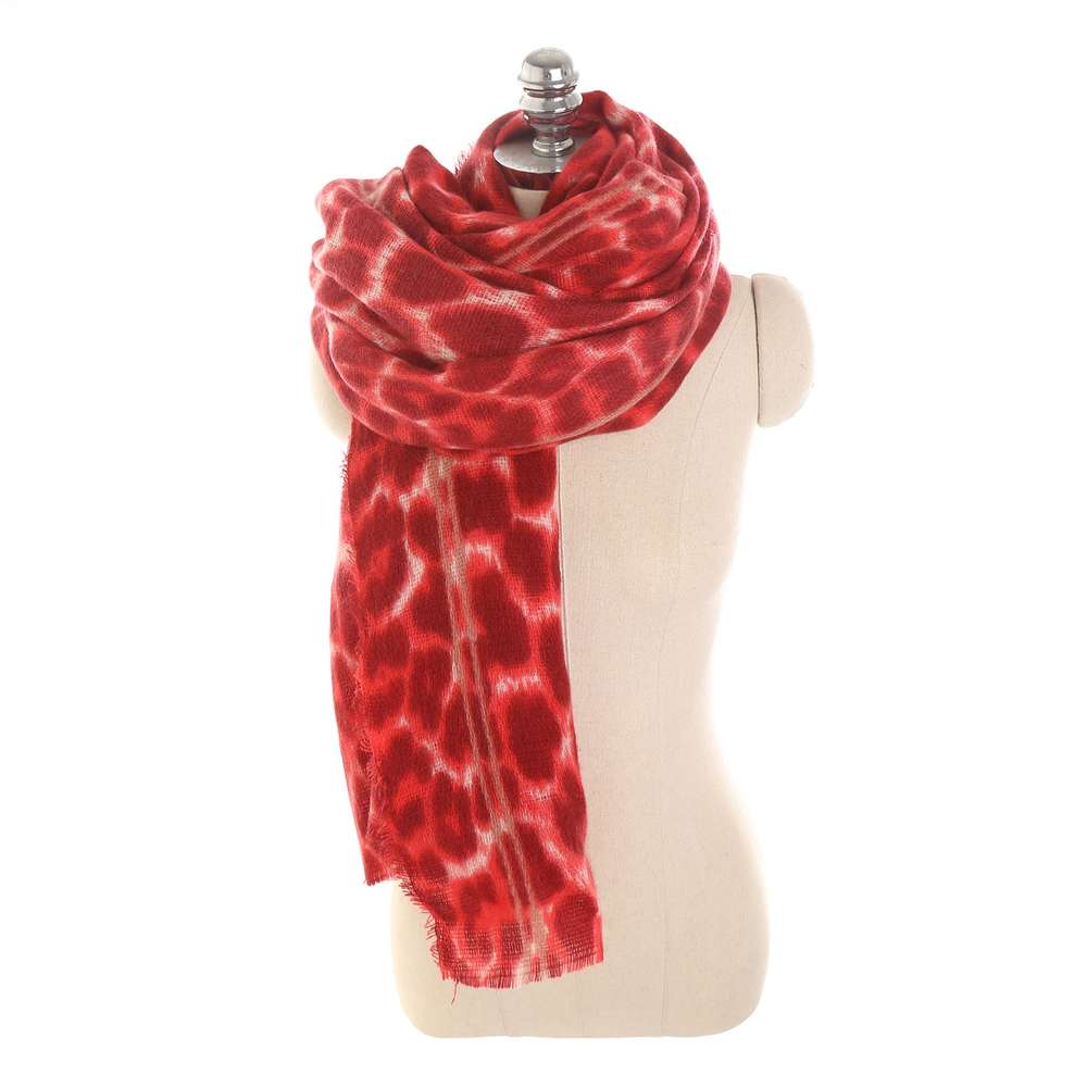 Leopard-Print Cashmere Women's Scarf Shawl: Unleash Your Wild Elegance - Minihomy