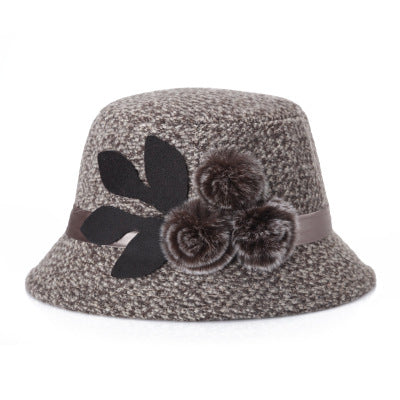 Woolen winter warm hat for women