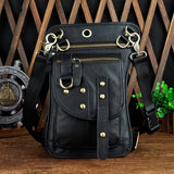 Genuine Leather Multipurpose Men Travel Mochila Crossbody Messenger Bag