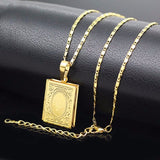 1 Piece of Islamic Allah Quran Photo Frame Men's and Women's Pendant Necklace