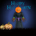 Halloween pumpkin black cat witch cartoon inflatable model