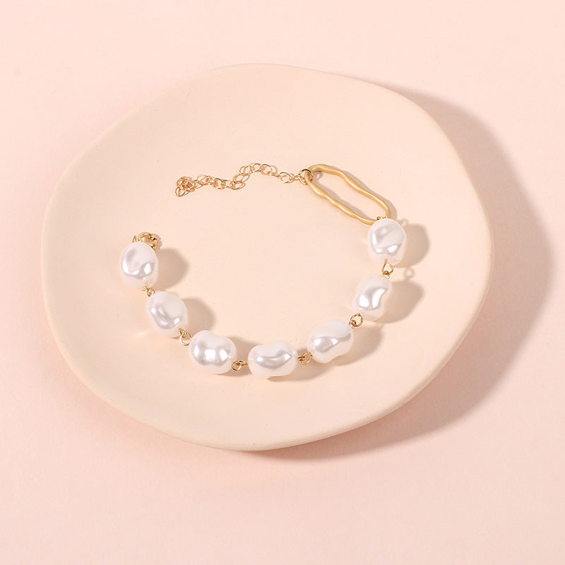 Baroque irregular pearl bracelet - Minihomy