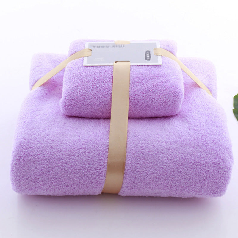 Coral fleece bath towel set - Minihomy