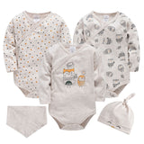 Cartoon long sleeve newborn baby bodysuit