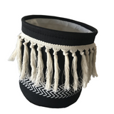 Tassel canvas storage bucket