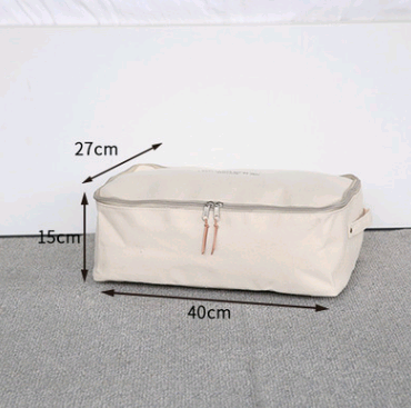 Thick canvas storage box clothes finishing storage bag with cover zipper quilt storage bag