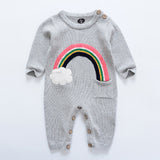 Autumn and winter baby knitted sweater jumpsuit