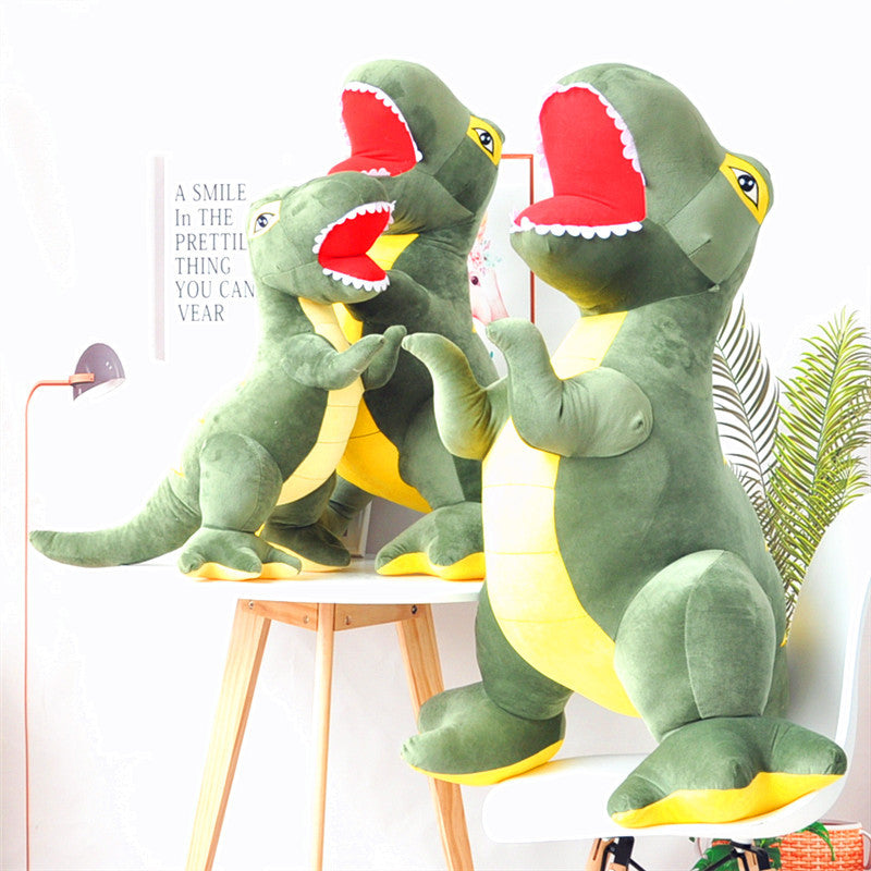 Dinosaur Plush Toys Cartoon Tyrannosaurus Cute Stuffed Toy Dolls For Kids Children Boys Christmas Gift - Minihomy