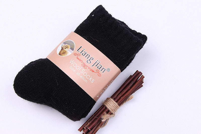 Woolen Fleeced Thickened Socks For Winter