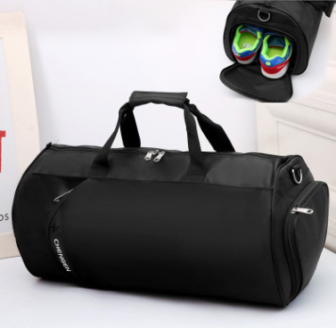 Fitness bag men's sports bag basketball training bag football bag portable travel bag cylinder bag shoulder bag waterproof - Minihomy