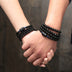 Natural crystal Obsidian Bracelet female Korean couple bracelets Agate Bracelet Mens transport bead jewelry simple - Minihomy