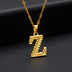 26 letters gold-plated pendant necklace - Minihomy