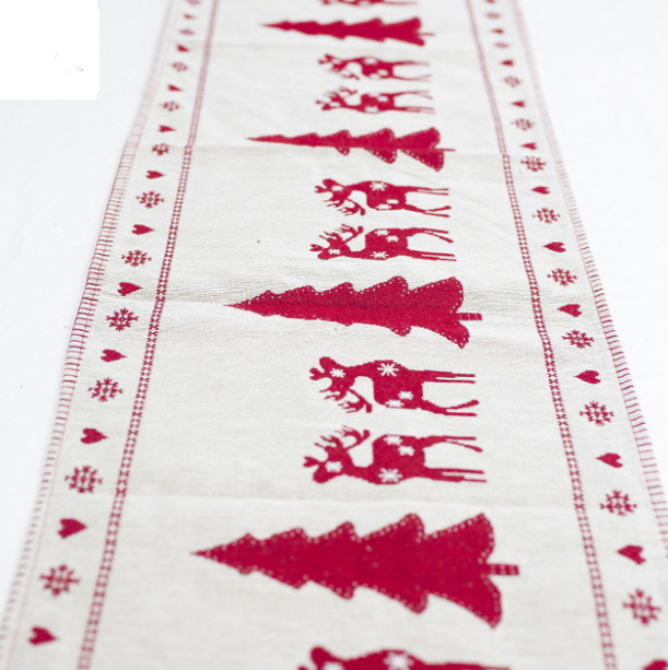 Christmas Elk Snowman Table Runner Merry Christmas Decorations - Minihomy