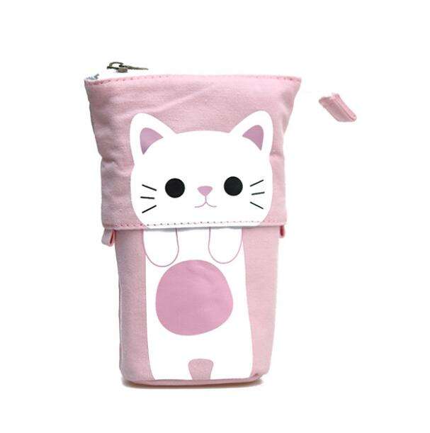 Cat Cute Fashion Portable Flexible Pencil Zipper Case - Minihomy