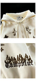 American Vintage Cross Embroidered Cardigan Hoodie - Minihomy