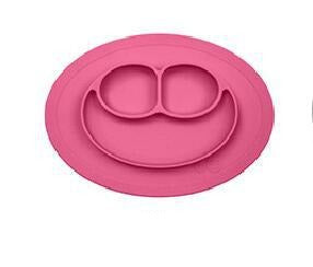 Children's meal pad with silicone smiling face plate - Minihomy